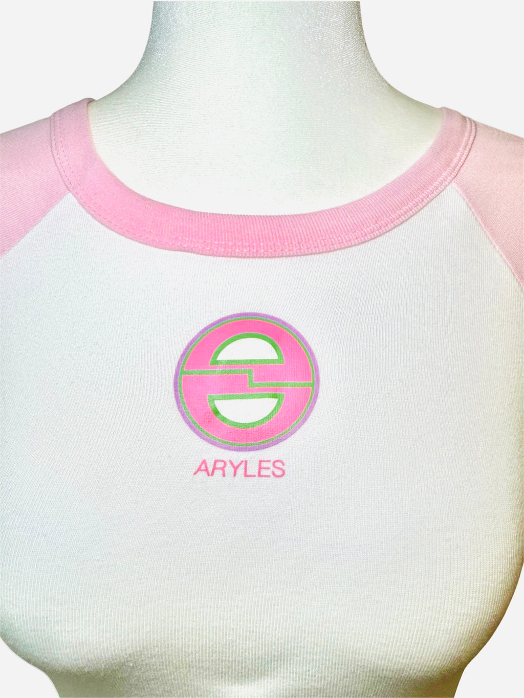 ARYLES BABY T-SHIRT White with Baby Pink