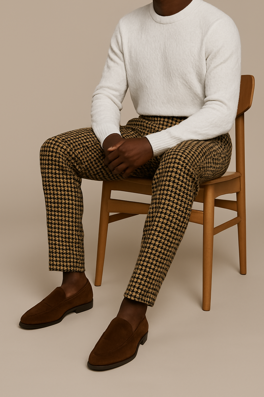 ARYLES PIED DE  POULE TROUSERS