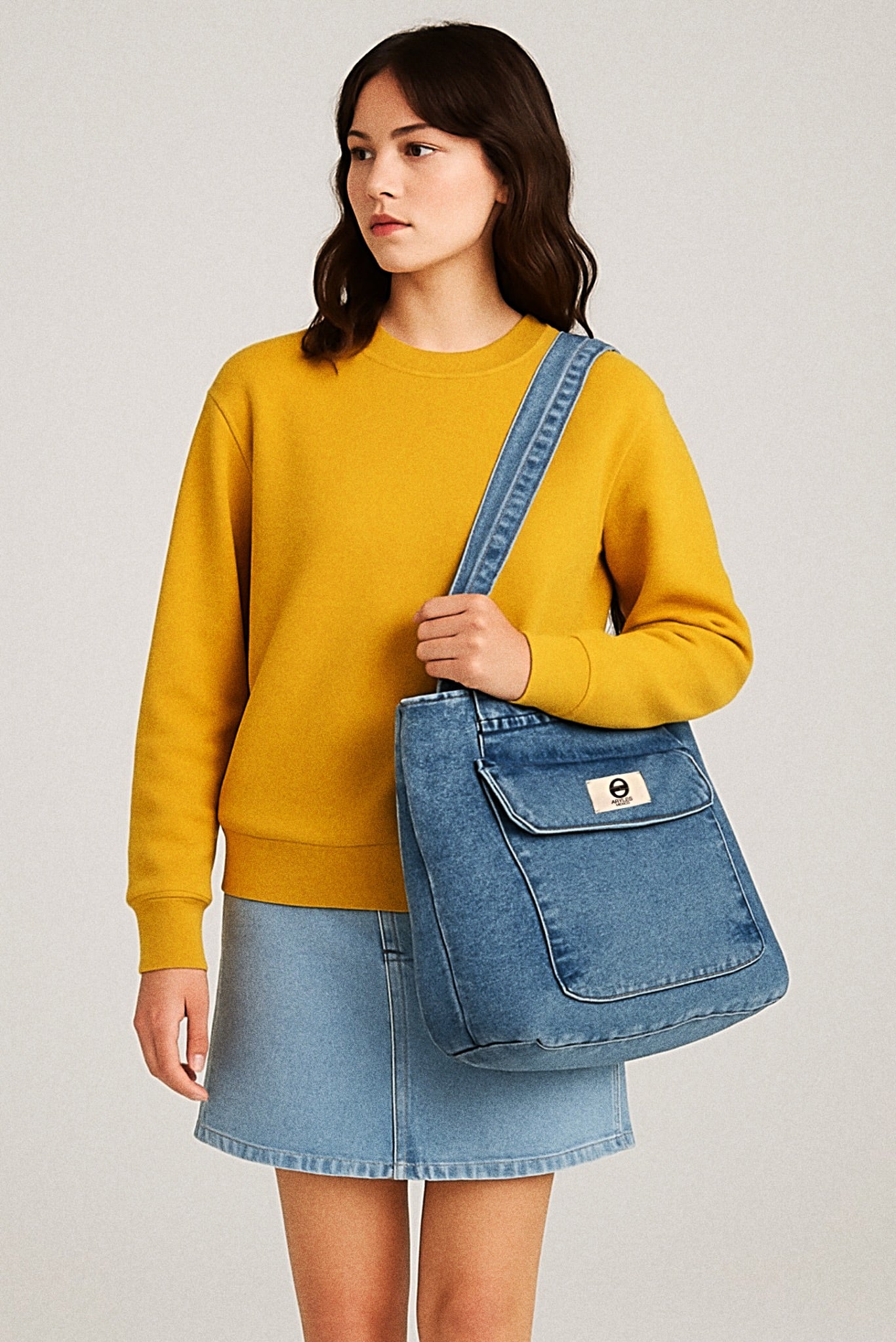 ARYLES DENIM TOTE BAG