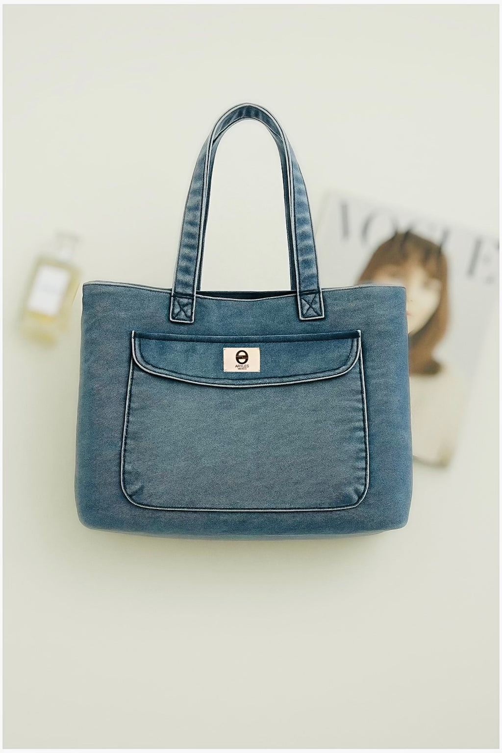 ARYLES DENIM TOTE BAG