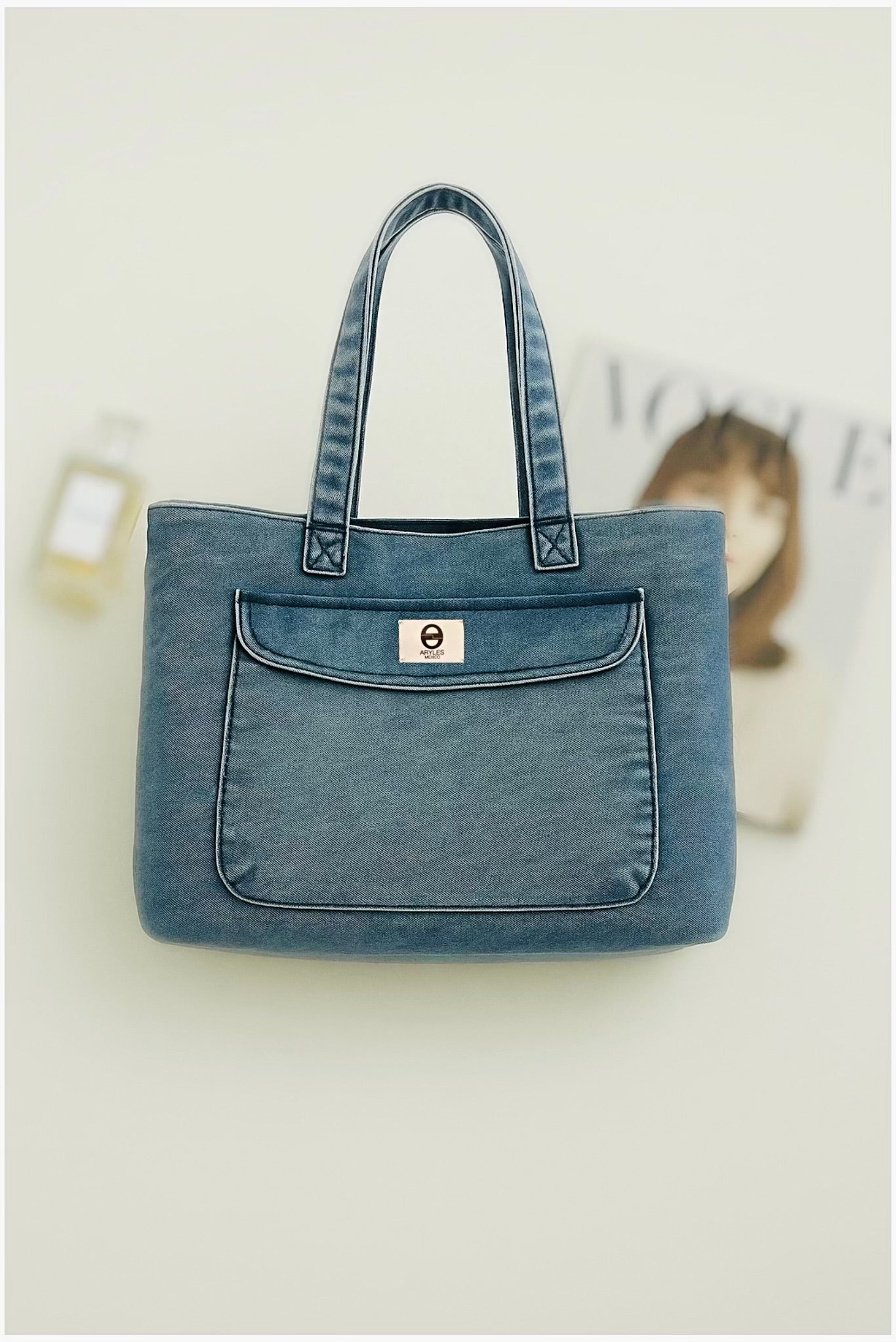 ARYLES DENIM TOTE BAG